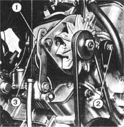 Regolazione cinghia comando alternatore